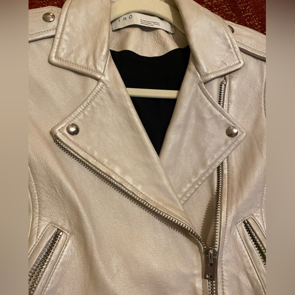 IRO Paris Asheville Lamb Leather Jacket FR 34 (XS) $1200 - Picture 4 of 11